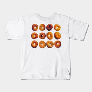 Vintage Bagels, Retro Bagels Lovers, Cute Bagel bread Lovers Kids T-Shirt